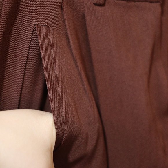 VESTIMENTA SPA Vintage Brown Wool Silk Pant Suit Italy Blazer & Pants 12 - Picture 12 of 16